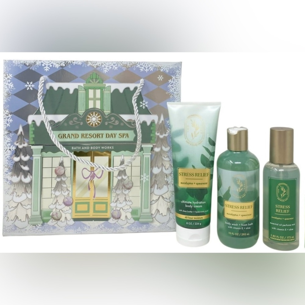 Bath Body Eucalyptus Spearmint Spa Day Aromatherapy 3 PC Gift Set